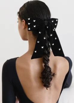 Women Sea New York Velvet Bow Clip