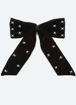 Women Sea New York Velvet Bow Clip