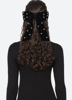 Women Sea New York Velvet Bow Clip